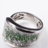 2 carat Diamond Tsavorite Garnet Ring Pave 18k White Gold Size 8.25, view 11