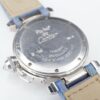 Pasha de Cartier Ladies Watch 18k Gold Ice Blue Diamond Dial 2813 33mm Rare, view 4