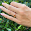 14k White Gold Ombre Sapphire 4ctw Eternity Band Ring Anniversary Size 7, view 6