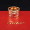 Cartier Diamond Pink Sapphire Lanieres Ring 18k Pink Gold Size 5 Euro 49, view 1