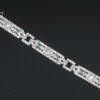 Antique Art Deco Diamond Bracelet Platinum 14 carat Emerald 7.25", view 7