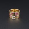 Cartier Diamond Pink Sapphire Lanieres Ring 18k Pink Gold Size 5 Euro 49, view 6