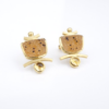 18k Ilene Schwartz Earrings Leopard Druzy Quartz Topaz Dangle Yellow Gold, view 4
