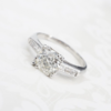 Vintage Diamond Engagement Ring GIA Platinum Solitaire Old Euro Size 5.5, view 1