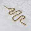 Native American Snake Brooch Pin 18k Yellow Gold Serpent 4", view 5