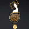Carolyn Morris Bach Sterling 18k Gold Goddess Brooch Pendent 4.75", view 2
