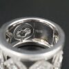 Charriol 18k White Gold 1/2 cttw Diamond Station Milgrain Band Ring Sz 6, view 7