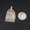 14k Yellow Gold Pendent Spanish Cob Silver Coin Shipwreck W/XRF Reales, view 4