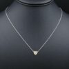 Platinum Natural Fancy Yellow Diamond Heart Pendent Necklace 18", view 2
