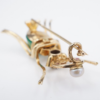 Antique Scarab Beetle Brooch 14k Gold Imperial Russia Ruby Bug Pin 2", view 6