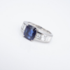 Burma Sapphire Diamond Ring GIA Platinum Engagement Cocktail Sz 7, view 7
