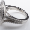 Platinum Engagement Ring Semi Mount Diamond Halo Size 4.25, view 9