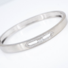 Penny Preville Openwork Diamond Hinged Bangle Bracelet 18k White Gold 6.5", view 5
