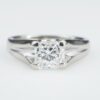 18k Gold 1ct Solitaire Princess Cut Diamond Engagement Ring Sz 5.25, view 1