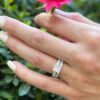 14k Gold 1.2 ctw Diamond Princess Bridal Set Engagement Ring Size 5.25, view 3