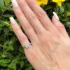 Van Cleef Arpels ARNO Diamond Clover Ring Size 4 18k White Gold VCA, view 2