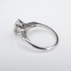Vintage Platinum 1 carat Pear Diamond Engagement Ring Size 4.5 Sizable, view 6