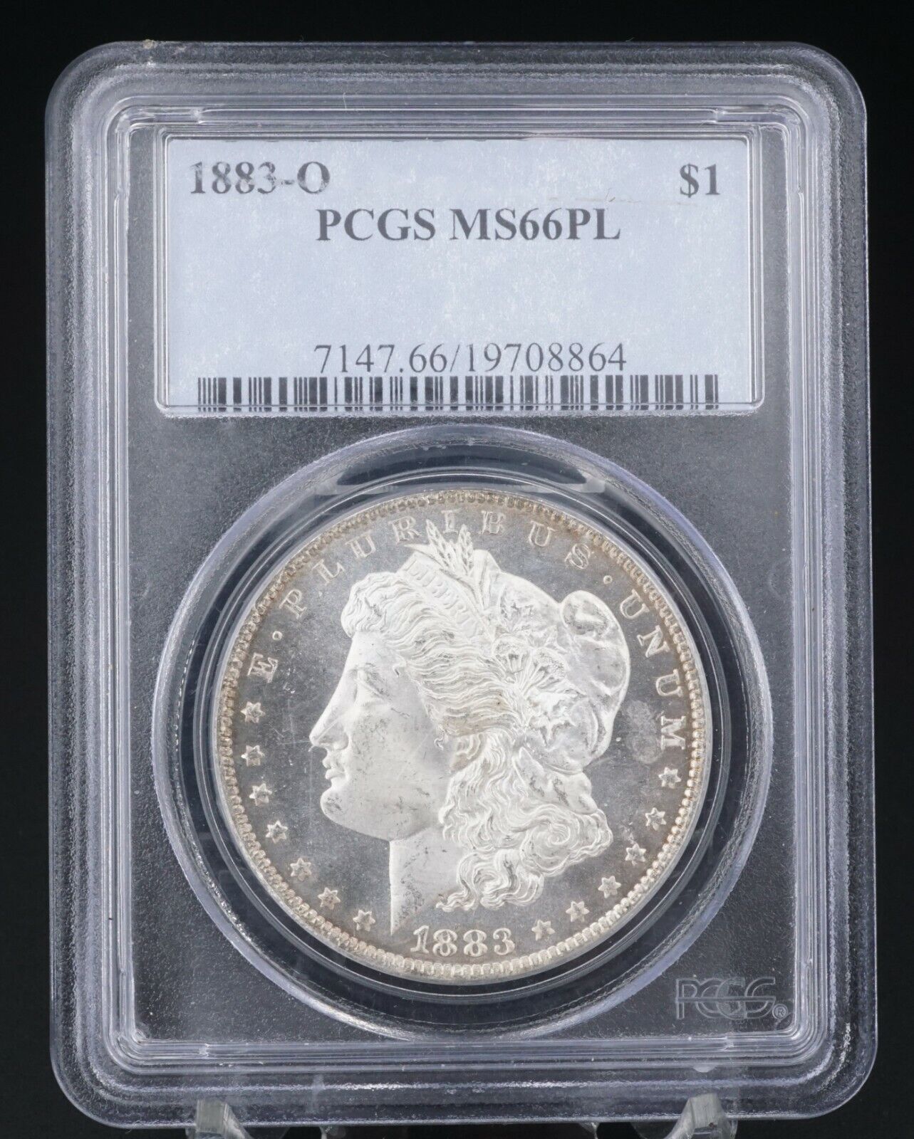 1883O Morgan $1 Dollar Silver Dollar Coin PCGS MS66PL Proof Like, view 1