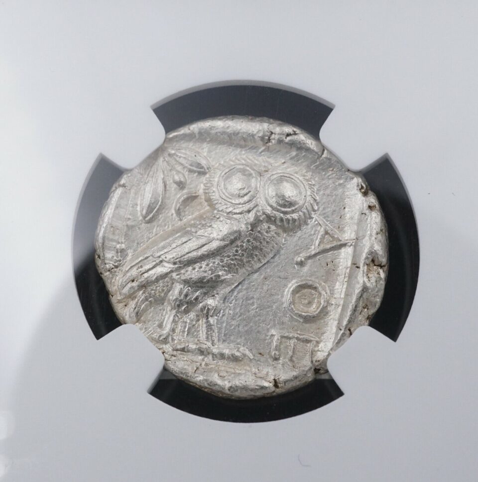 Ancient Greece Athens Attica Tetradrachm 440-404 BC Silver Coin NGC AU 5/5, view 2