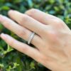 Platinum 2 carat Natural Diamond Eternity Band Ring Anniversary Size 6.5, view 2