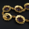 Antique Victorian Yellow Gold Amethyst Bib Necklace Earring Suite 16", view 6