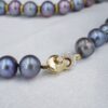 14k Tahitian Pearl Necklace Strand Yellow Gold 9-11mm 16" Choker, view 7