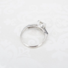 Vintage Diamond Engagement Ring GIA Platinum Solitaire Old Euro Size 5.5, view 3