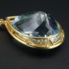 Signed Antoniazzi Chiappe 18k Gold 135ct Blue Topaz Diamond Earrings 2.25, view 4