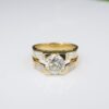 Diamond Engagement Ring 18k Yellow Gold 2.6ct RBC Size 6.5, view 5