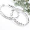 Diamond Inside Out Hoop Earrings 14k White Gold 6 carat Natural 1.3", view 1
