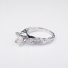Hand Engraved 18k White Gold 1.3 ct Princess Diamond Engagement Ring Sz 6, view 4