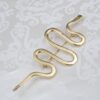 Native American Snake Brooch Pin 18k Yellow Gold Serpent 4", view 1