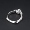 1.5ct Diamond Pave Engagement Ring Euro Shank Palladium Size 7.25 Unique, view 6