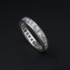 Platinum 2 carat Natural Diamond Eternity Band Ring Anniversary Size 6.5, view 4