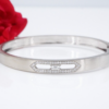 Penny Preville Openwork Diamond Hinged Bangle Bracelet 18k White Gold 6.5", view 1