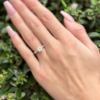 Vintage Platinum Natural Diamond Princess Engagement Ring Size 6.5, view 5