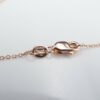 14k Rose Gold Natural Pink Sapphire Diamond Halo Pendant Necklace 16-18", view 7
