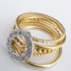 Carrera y Carrera 18k Yellow Gold Diamond Melodia 5 Band Ring Size 7, view 6