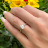 Platinum 1ct Oval Diamond Engagement Ring Solitaire Sz 5.25 D SI2 GIA, view 3
