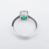 18k White Gold 1.2ct Colombian Emerald Solitaire Ring Bezel Set Size 6.5, view 5