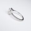 East West 14k White Gold 1cttw Emerald Diamond Engagement Ring Size 7, view 6