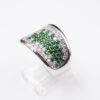 2 carat Diamond Tsavorite Garnet Ring Pave 18k White Gold Size 8.25, view 8