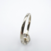18k White Gold Natural Diamond Engagement Ring Sz 6.5 French Mid Century, view 8