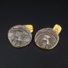 Luisa Del Valle 18k 20k Gold Ancient Parthan Artabanus Coin Cufflinks, view 2