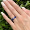 Van Cleef Arpels Ring Diamond Lapis Carved 18k Gold Sze 5.5 Yellow France, view 3