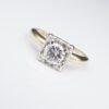 Vintage Bluebonnet 2 Tone 14k Gold 2/3ct Diamond Engagement Ring Size 6, view 1