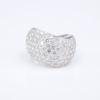 Cartier 18k Pave Diamond Wave Ring 5 carat Bombe Dome Size 5.75 Euro 51, view 7