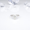 Vintage Platinum 1 carat Pear Diamond Engagement Ring Size 4.5 Sizable, view 3