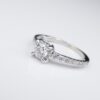Zales 14k White Gold 1 ctw RBC Diamond Halo Engagement Ring, view 3