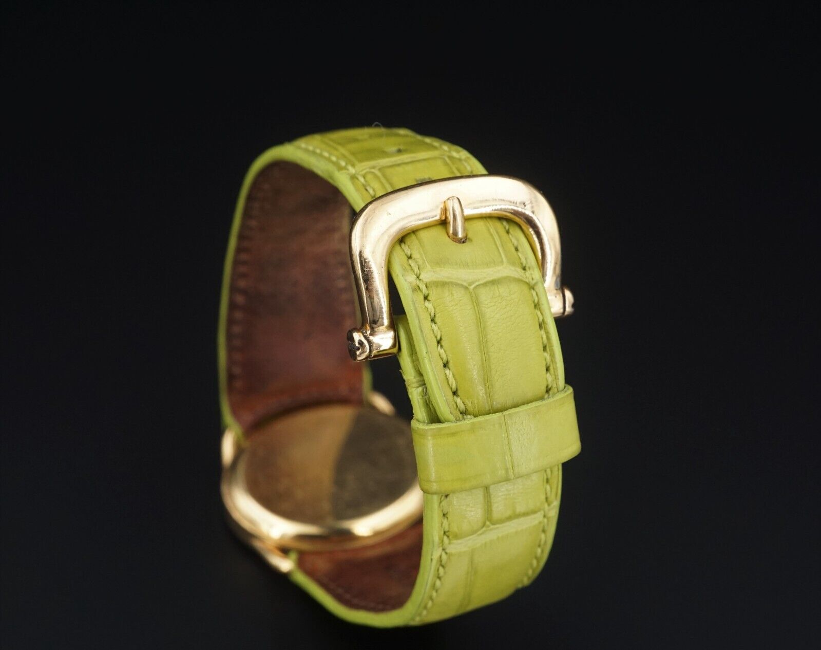 18k Ladies Robert Lighton 18k Rose Gold Diamond Watch Leather Strap 28mm, view 4